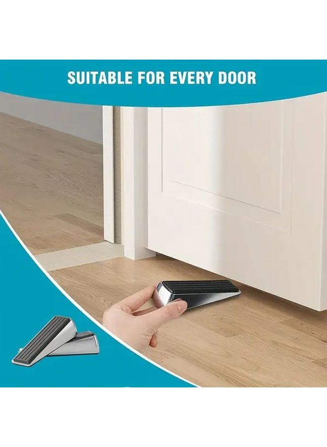 LSG Model Heavy Duty Alloy Door Stops No Drill Anti Slip Anti Collision Limiters Under Door Mounting - Image 4